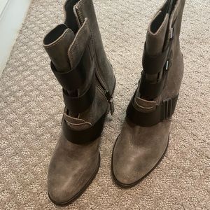 Womens Sorel wedge rain boots